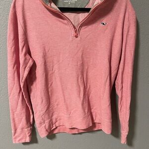 Vineyard Vines Pink Half-Zip Sweater